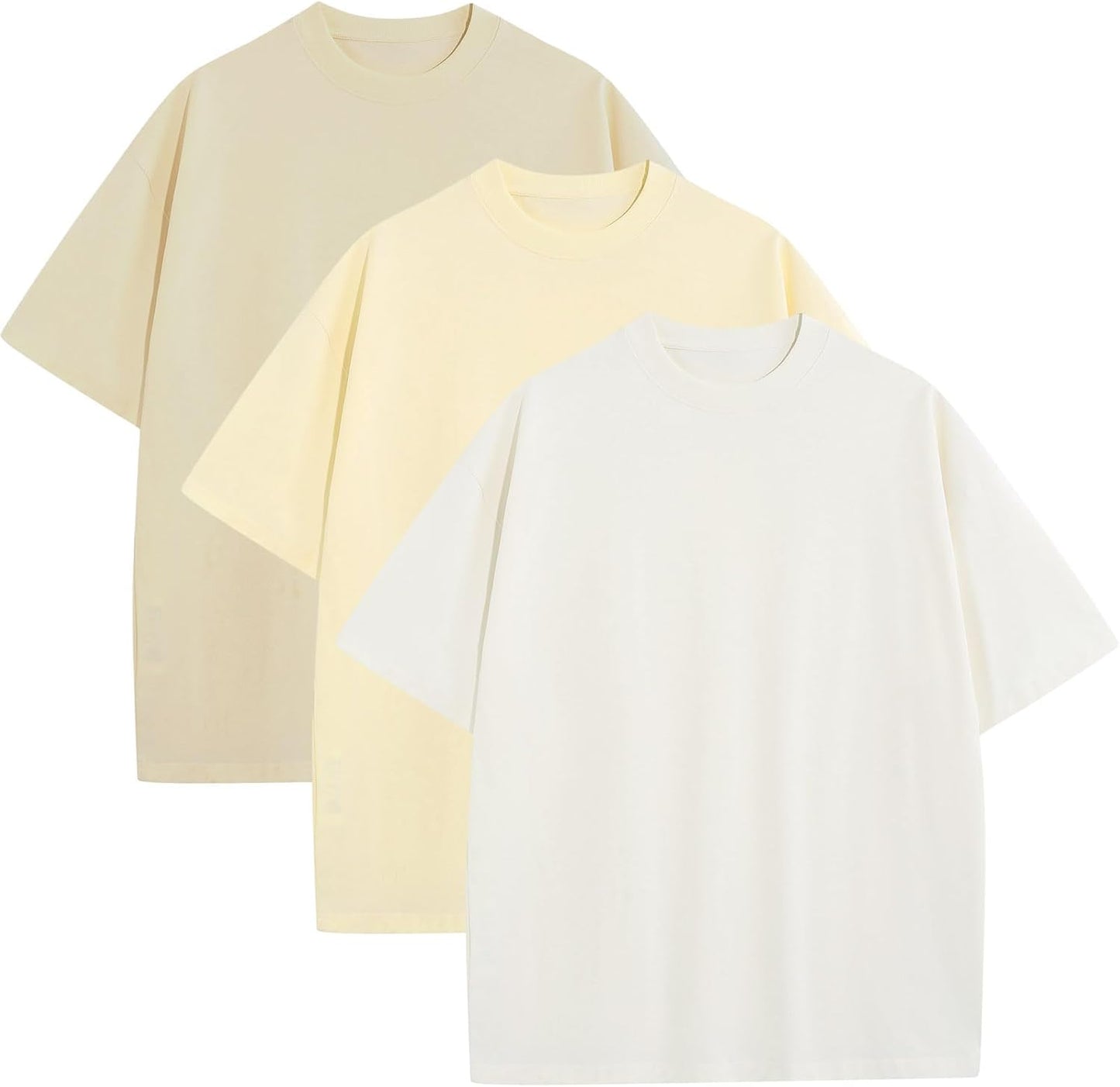 Mens Oversized T-Shirts Fashion Loose Fit Crewneck Tshirt Streetwear Heavyweight Short Sleeve Tee Shirt Gym Workout Tops