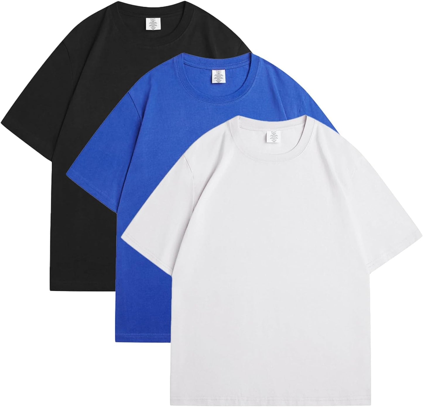 Mens Oversized T-Shirts Fashion Loose Fit Crewneck Tshirt Streetwear Heavyweight Short Sleeve Tee Shirt Gym Workout Tops