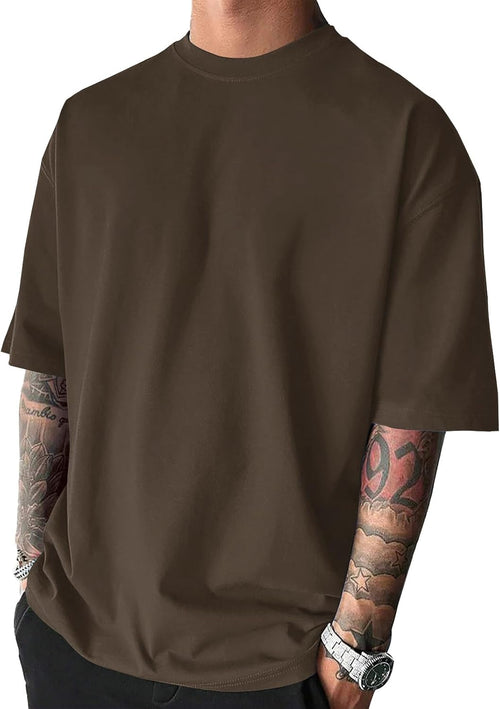 Men's Fashion Oversized Tshirts Workout Short Sleeve T-Shirt Dry Fit Lightweight Crewneck Tee Tops
