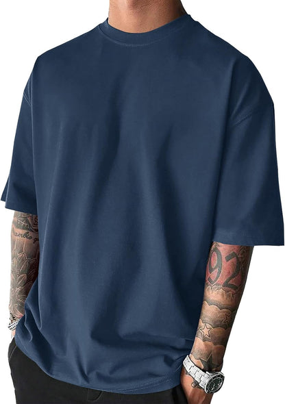 Men's Fashion Oversized Tshirts Workout Short Sleeve T-Shirt Dry Fit Lightweight Crewneck Tee Tops