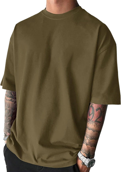 Men's Fashion Oversized Tshirts Workout Short Sleeve T-Shirt Dry Fit Lightweight Crewneck Tee Tops
