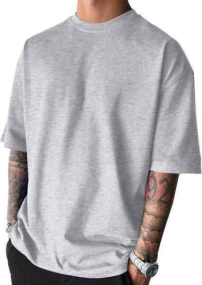 Men's Fashion Oversized Tshirts Workout Short Sleeve T-Shirt Dry Fit Lightweight Crewneck Tee Tops