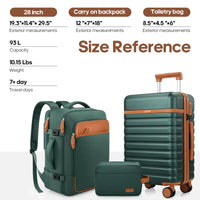 Green 3pcs set 28inch