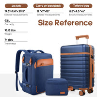 Blue 3pcs set 28inch