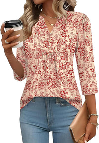 Apricot Red Floral