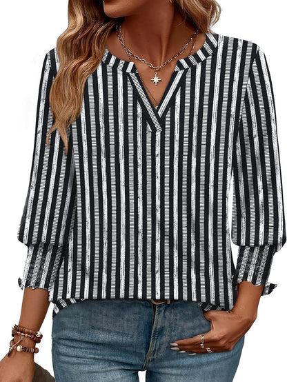 WIHOLL 3/4 Length Sleeve Womens Tops Summer Shirts Spring Vacation Outfits Dressy Casual Trendy Fall S-3XL