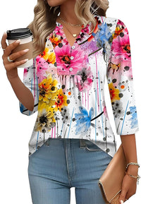 White Colorful Floral