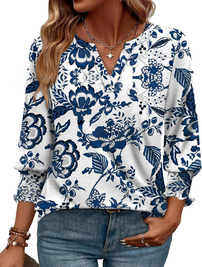 WIHOLL 3/4 Length Sleeve Womens Tops Summer Shirts Spring Vacation Outfits Dressy Casual Trendy Fall S-3XL