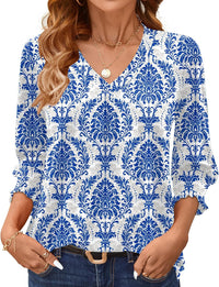 White Blue Print