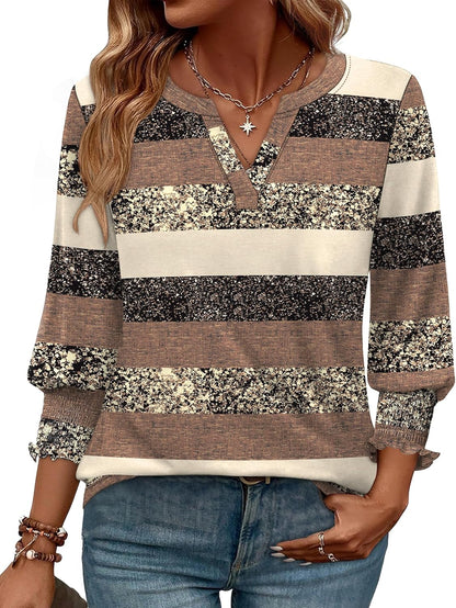 WIHOLL 3/4 Length Sleeve Womens Tops Summer Shirts Spring Vacation Outfits Dressy Casual Trendy Fall S-3XL