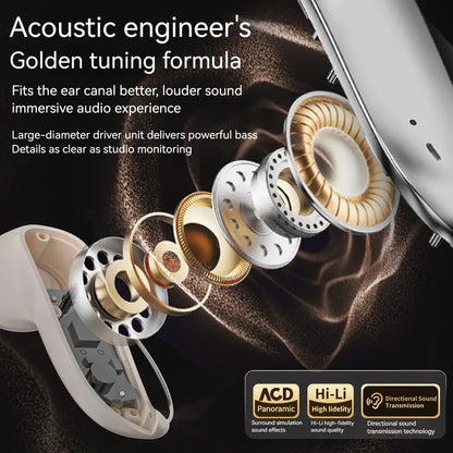 Ear Buds - Bluetooth Headphones with Zero‑Gravity Titanium Ear‑Hook Design, Noise Isolation, 145H Playtime Wireless Earbuds Headset Bluetooth 6.0