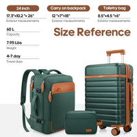 Green 3pcs set 24inch